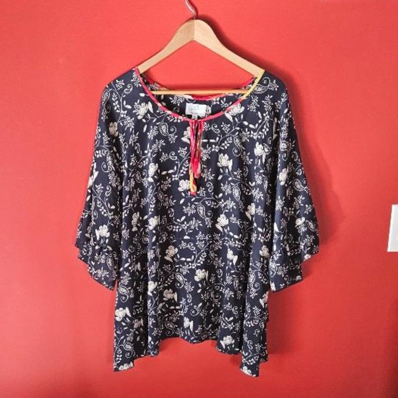 Johnny Was Tops - Johnny Was Jade XXL Silk Blouse New